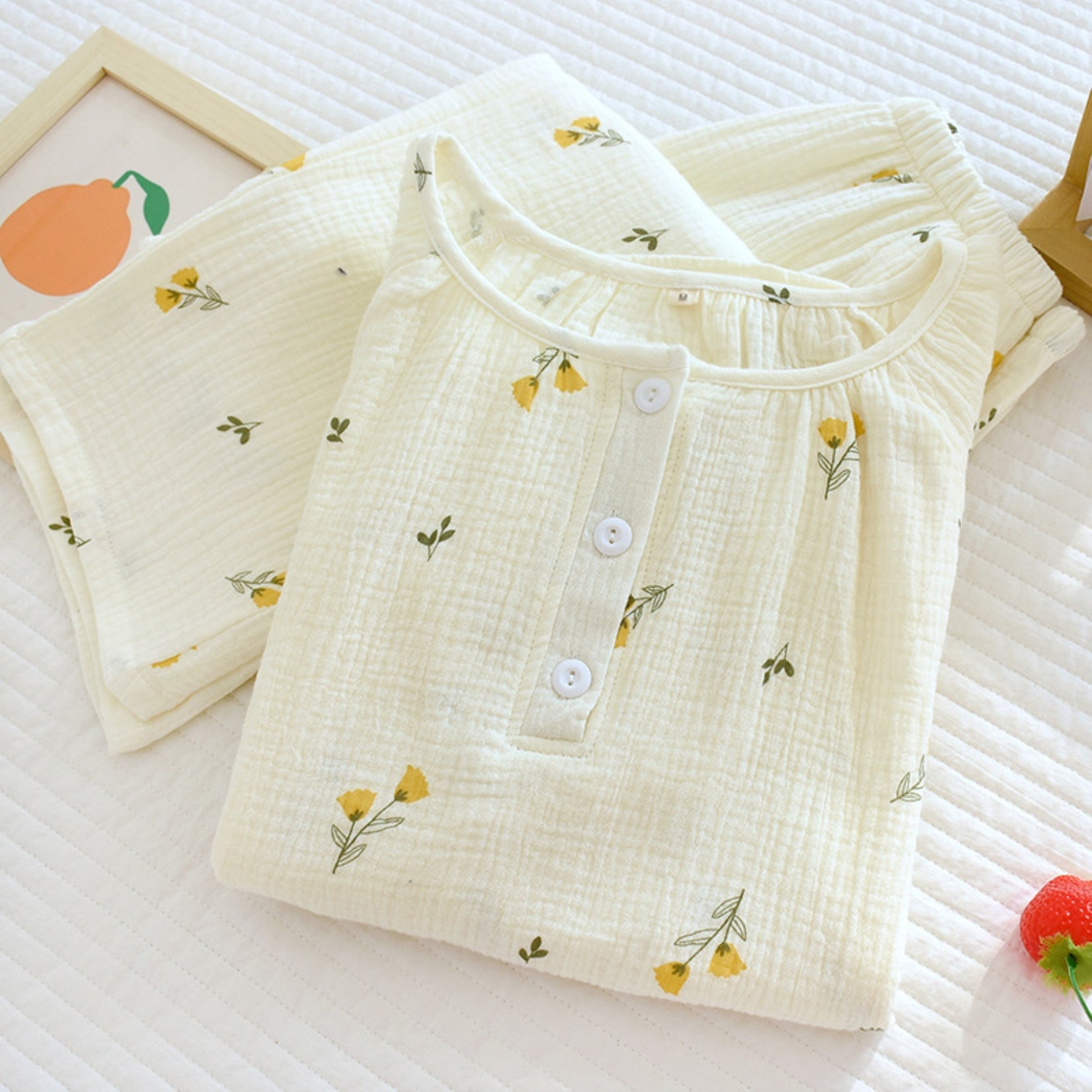 Floral Print Textured Pajama Coordinates