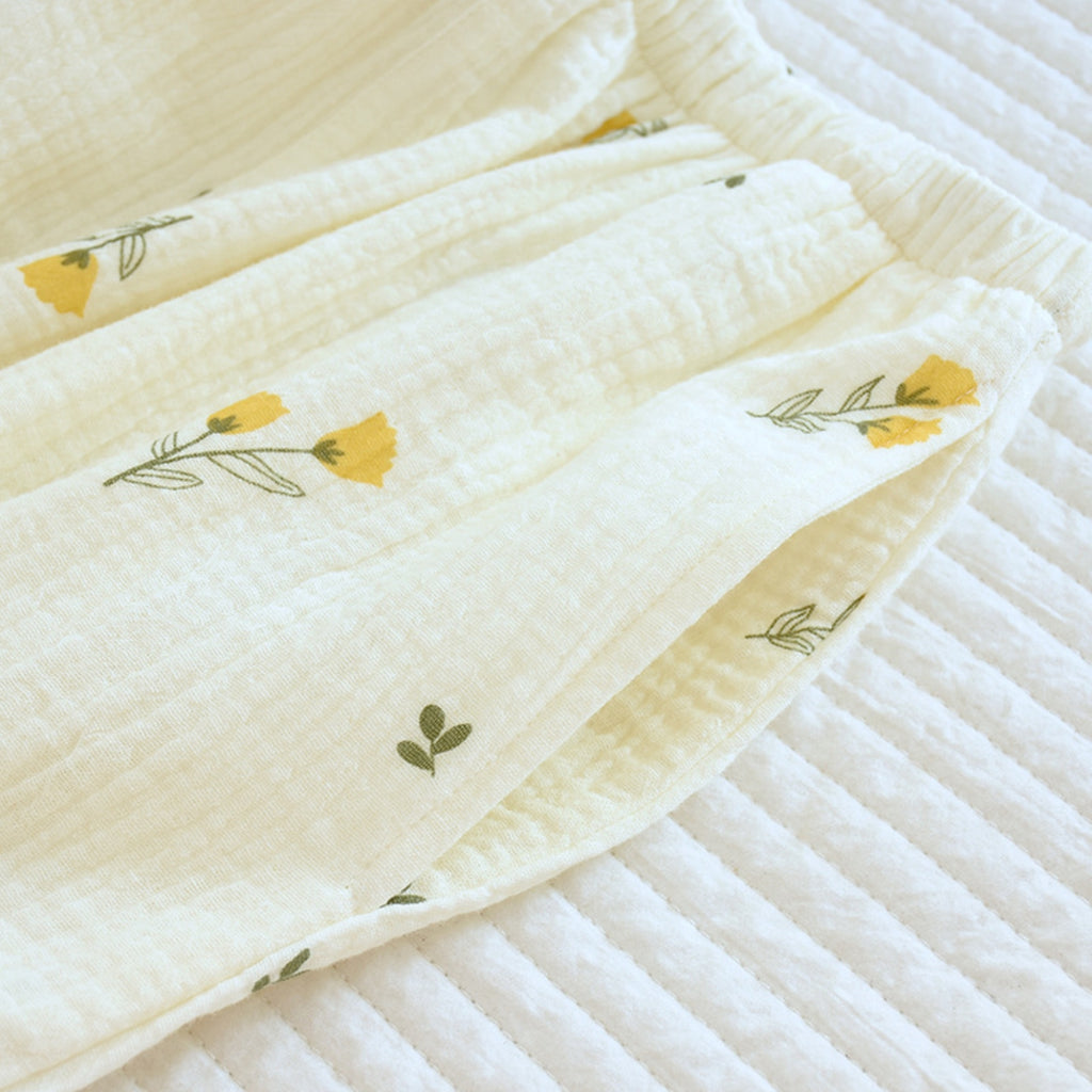 Floral Print Textured Pajama Coordinates