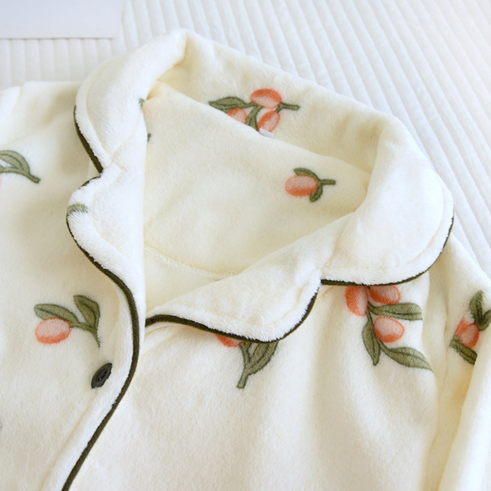 Floral Print Fuzzy Pajama Coordinates