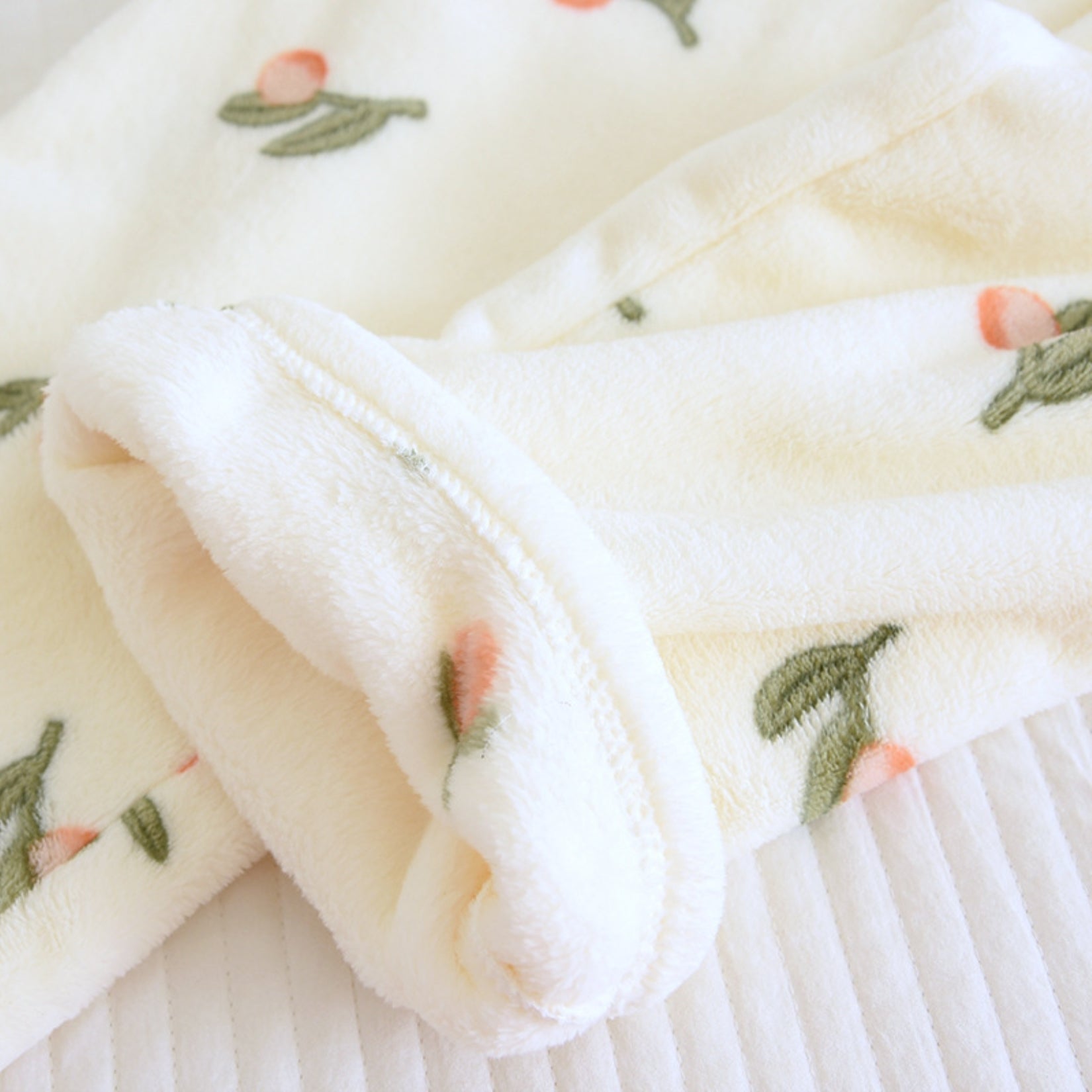 Floral Print Fuzzy Pajama Coordinates