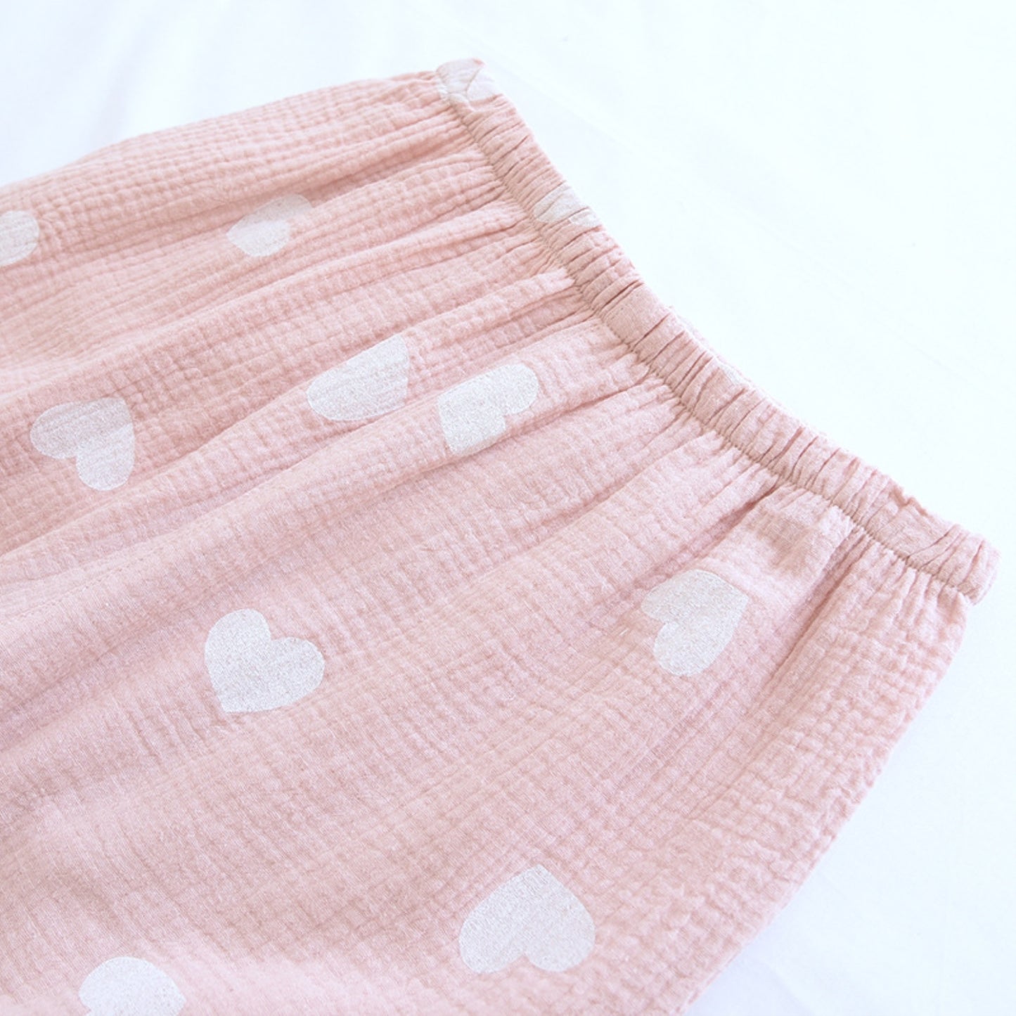 Textured Heart Print Pajama Coordinates