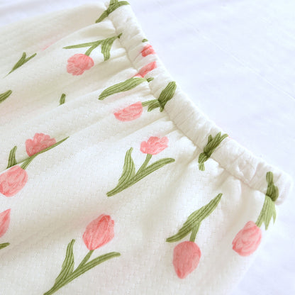 Tulip Print Textured Pajama Coordinates