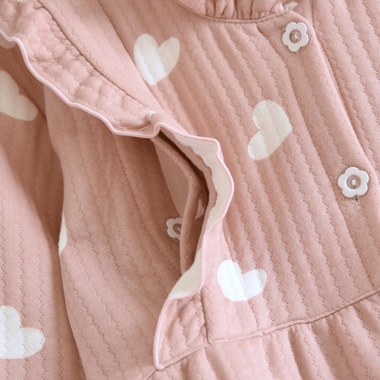 Heart Print Blouse and Pajama Coordinates