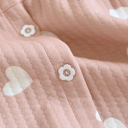 Heart Print Blouse and Pajama Coordinates