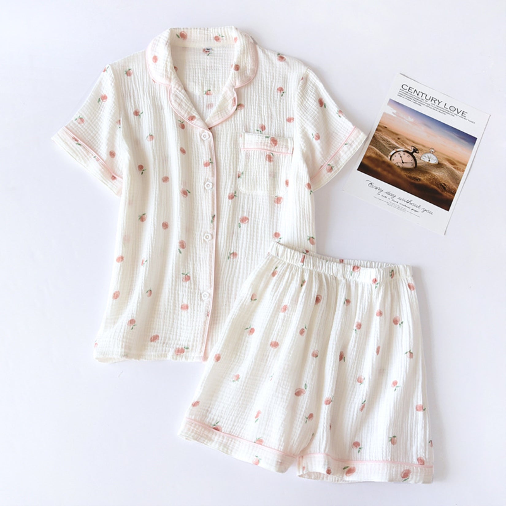 Textured Floral Shirt and Shorts Coordinates