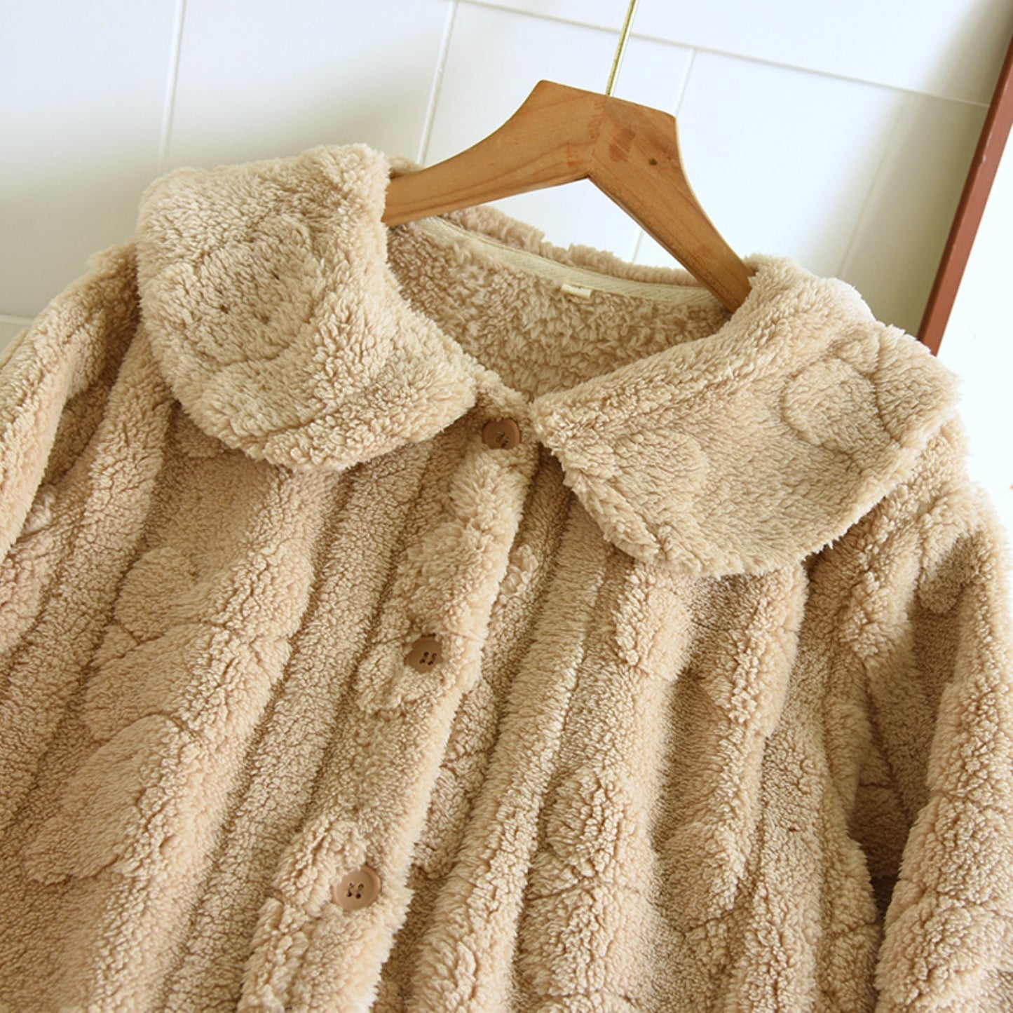 Bear Pattern Fuzzy Lounge Coordinates