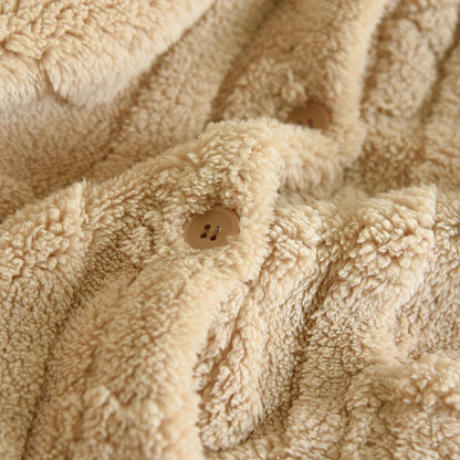 Bear Pattern Fuzzy Lounge Coordinates