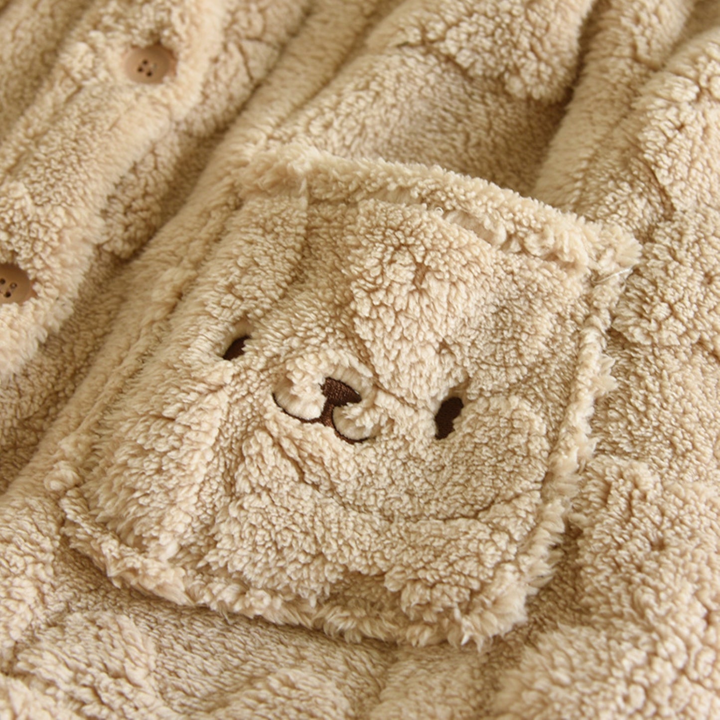 Bear Pattern Fuzzy Lounge Coordinates