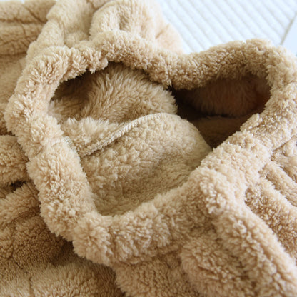 Bear Pattern Fuzzy Lounge Coordinates