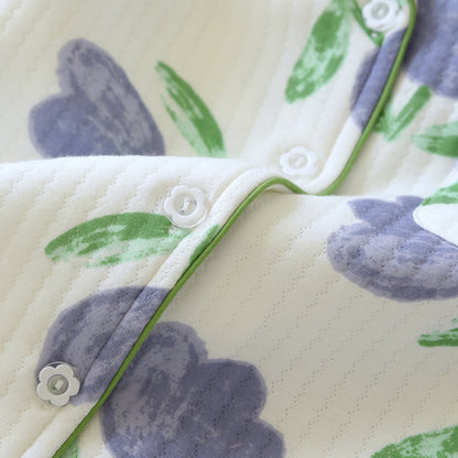 Tulip Pattern Textured Pajama Coordinates