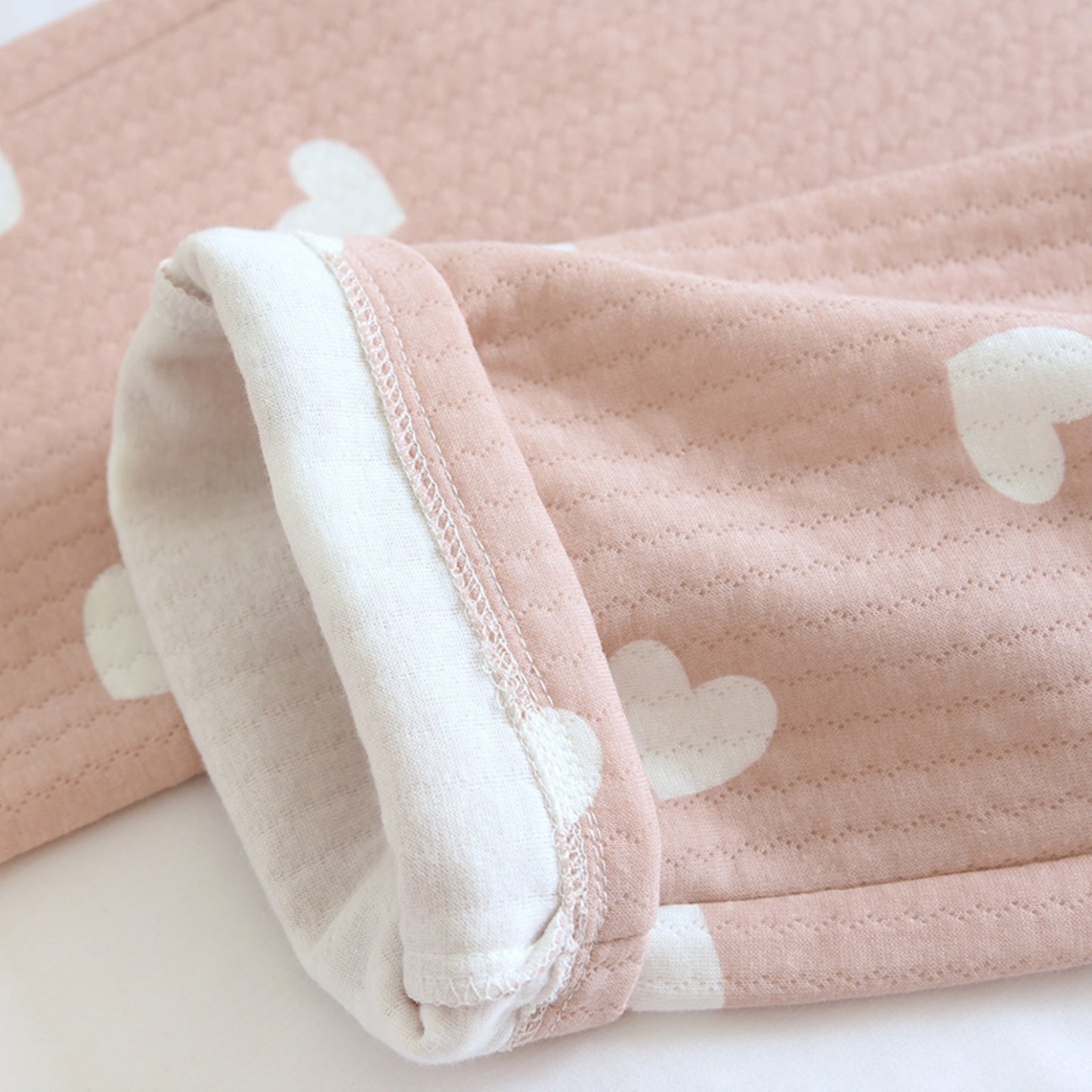 Heart Pattern Textured Pajama Coordinates