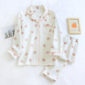 Heart Pattern Textured Pajama Coordinates