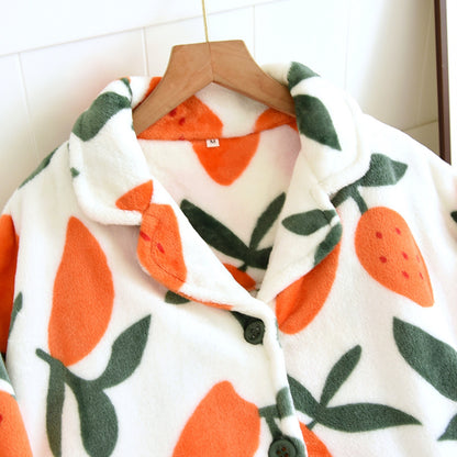 Contrast Fruit Pattern Pajama Coordinates