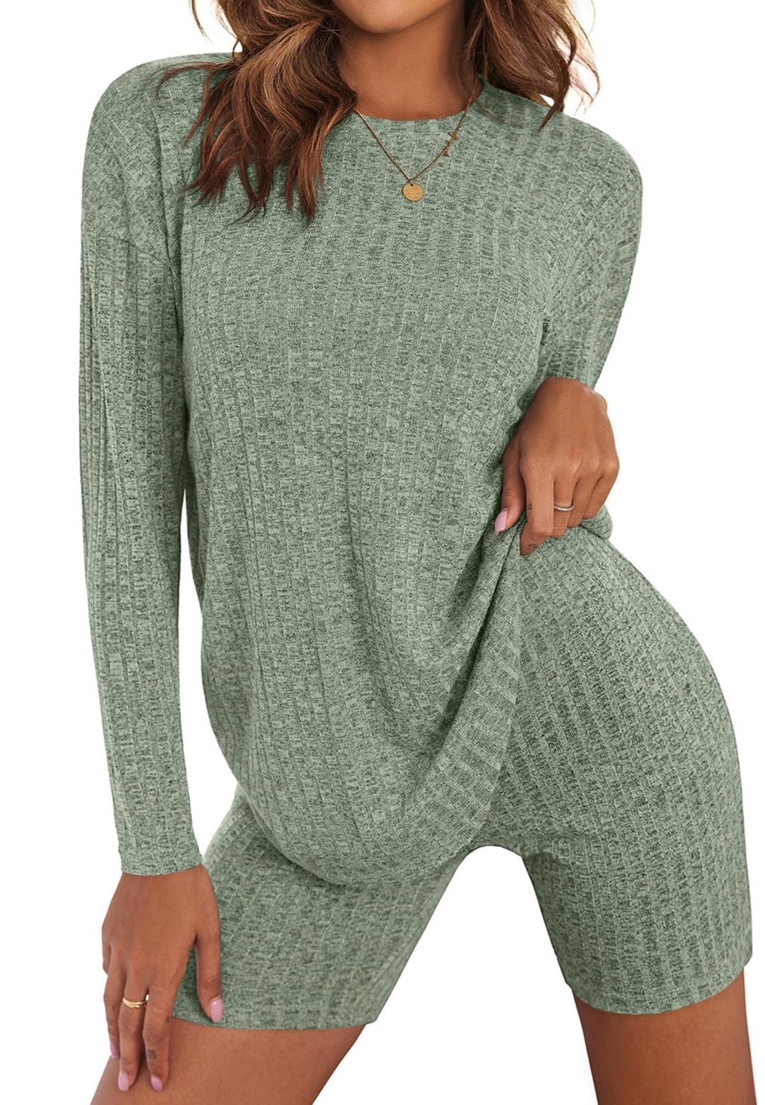 Conjuntos de salón de punto acanalado