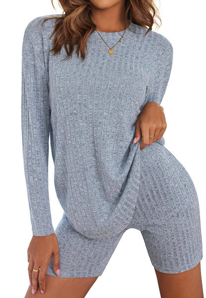 Conjuntos de salón de punto acanalado