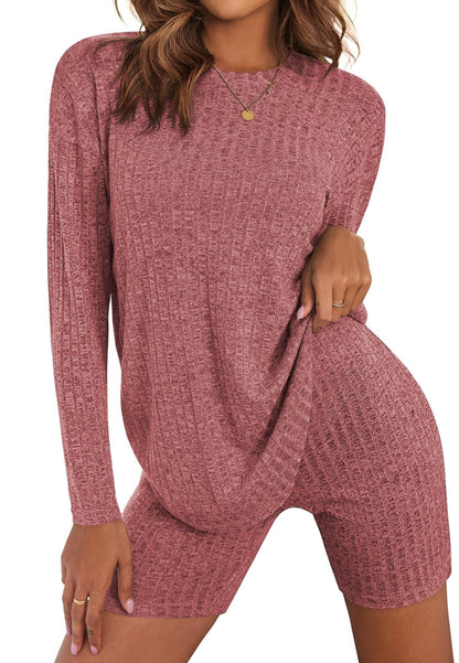 Conjuntos de salón de punto acanalado