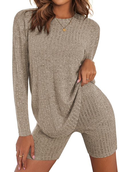 Conjuntos de salón de punto acanalado