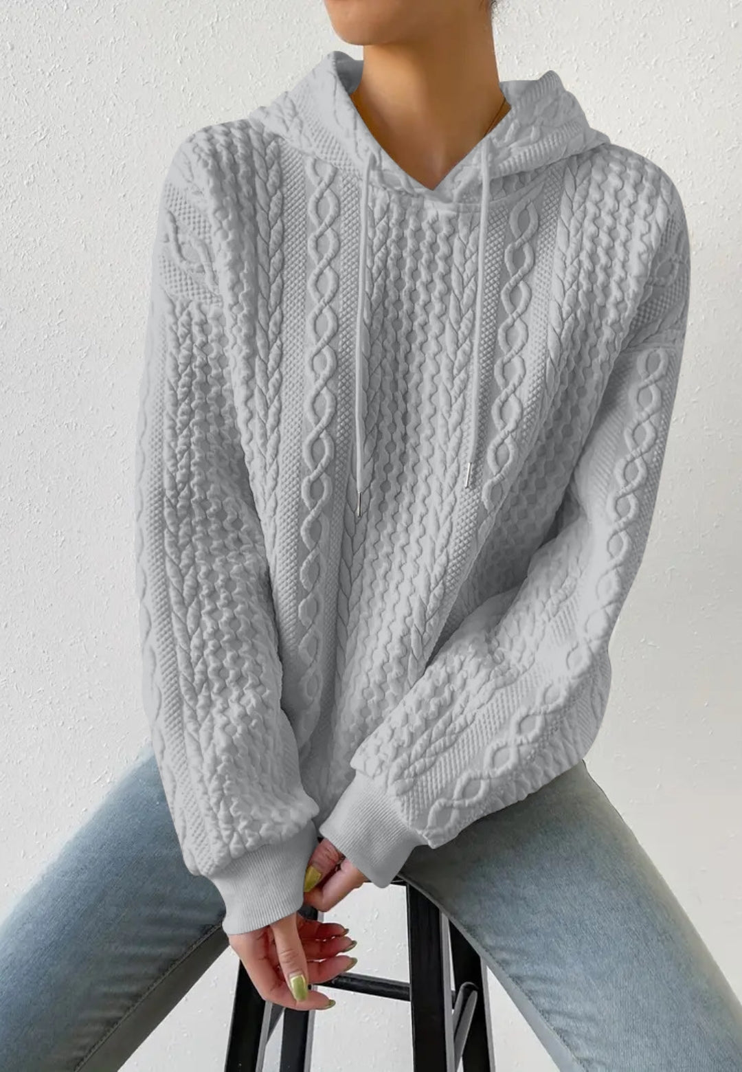 Classic Cable Knit Hoodie