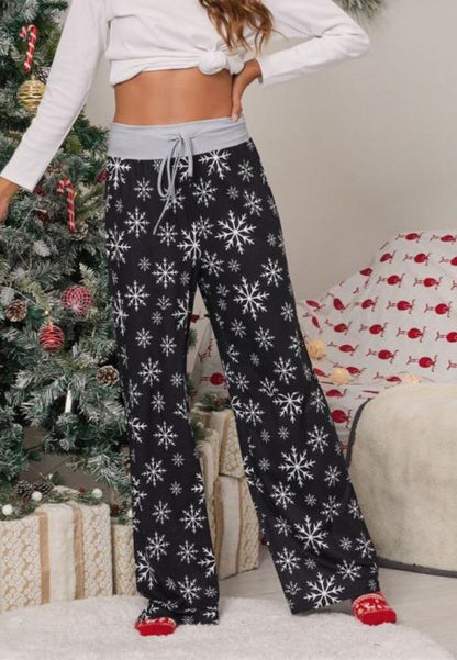 Pantalones de pijama con estampado navideño