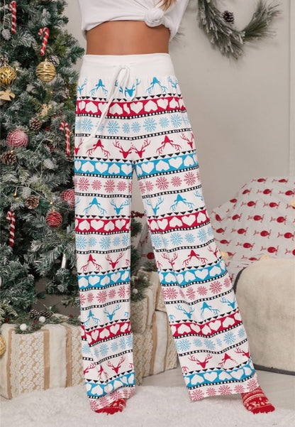 Pantalones de pijama con estampado navideño