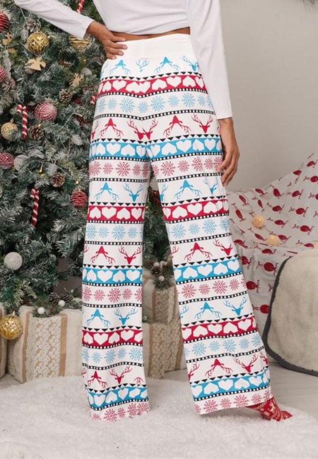Pantalones de pijama con estampado navideño