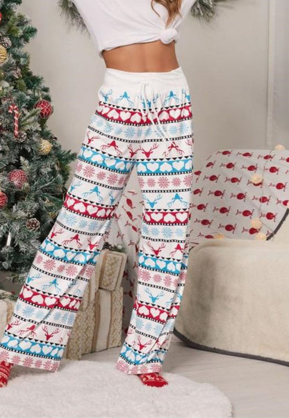 Pantalones de pijama con estampado navideño