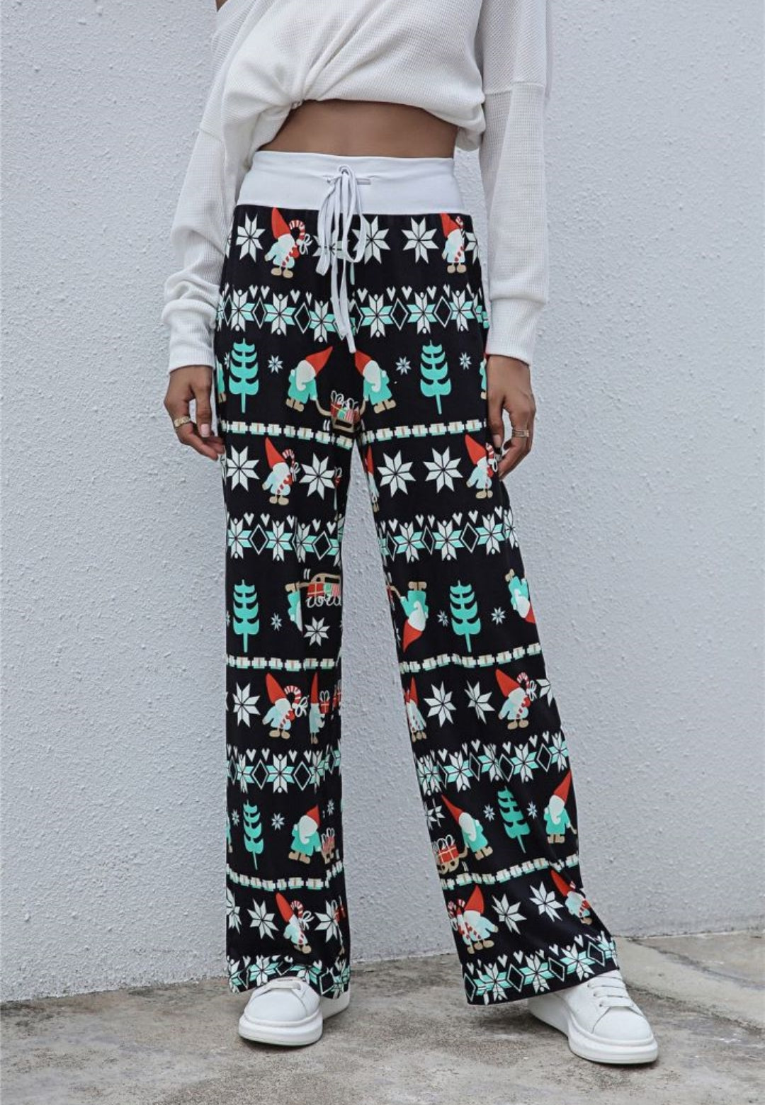 Pantalones de pijama con estampado navideño