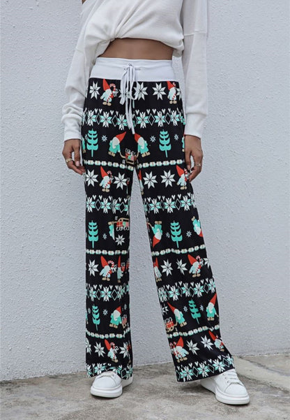 Pantalones de pijama con estampado navideño