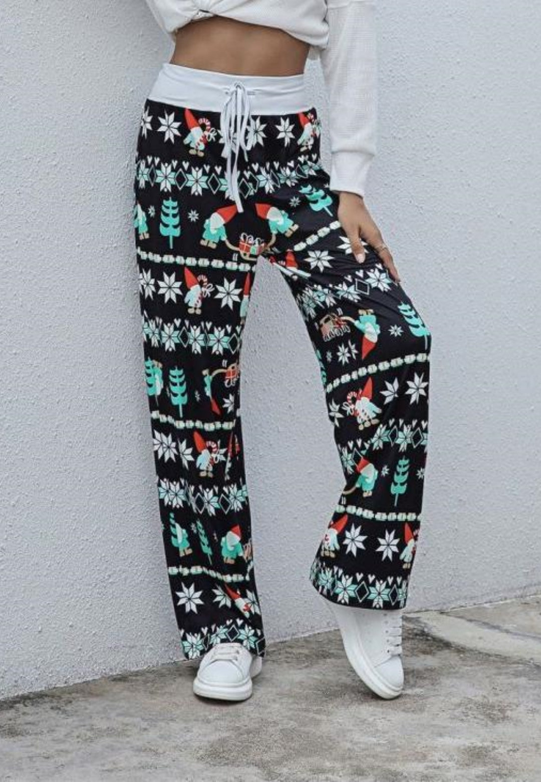 Pantalones de pijama con estampado navideño