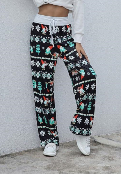 Pantalones de pijama con estampado navideño