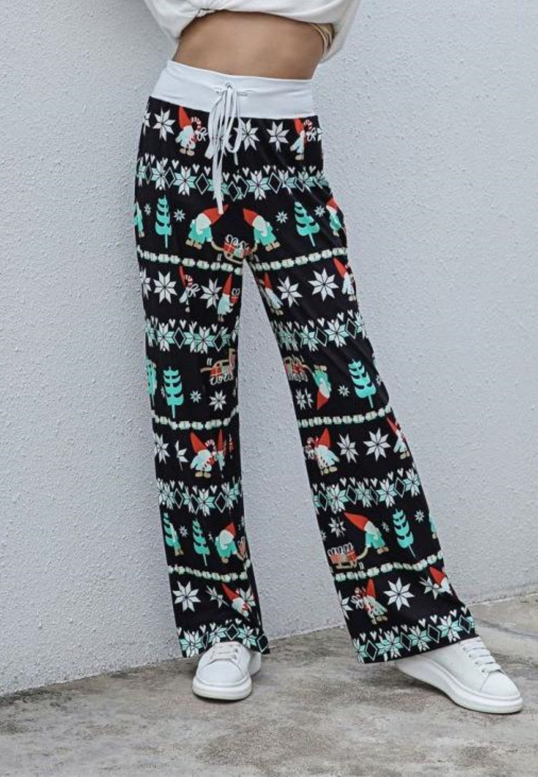 Pantalones de pijama con estampado navideño