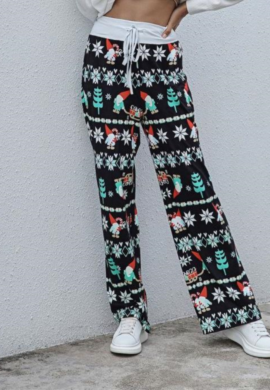 Pantalones de pijama con estampado navideño