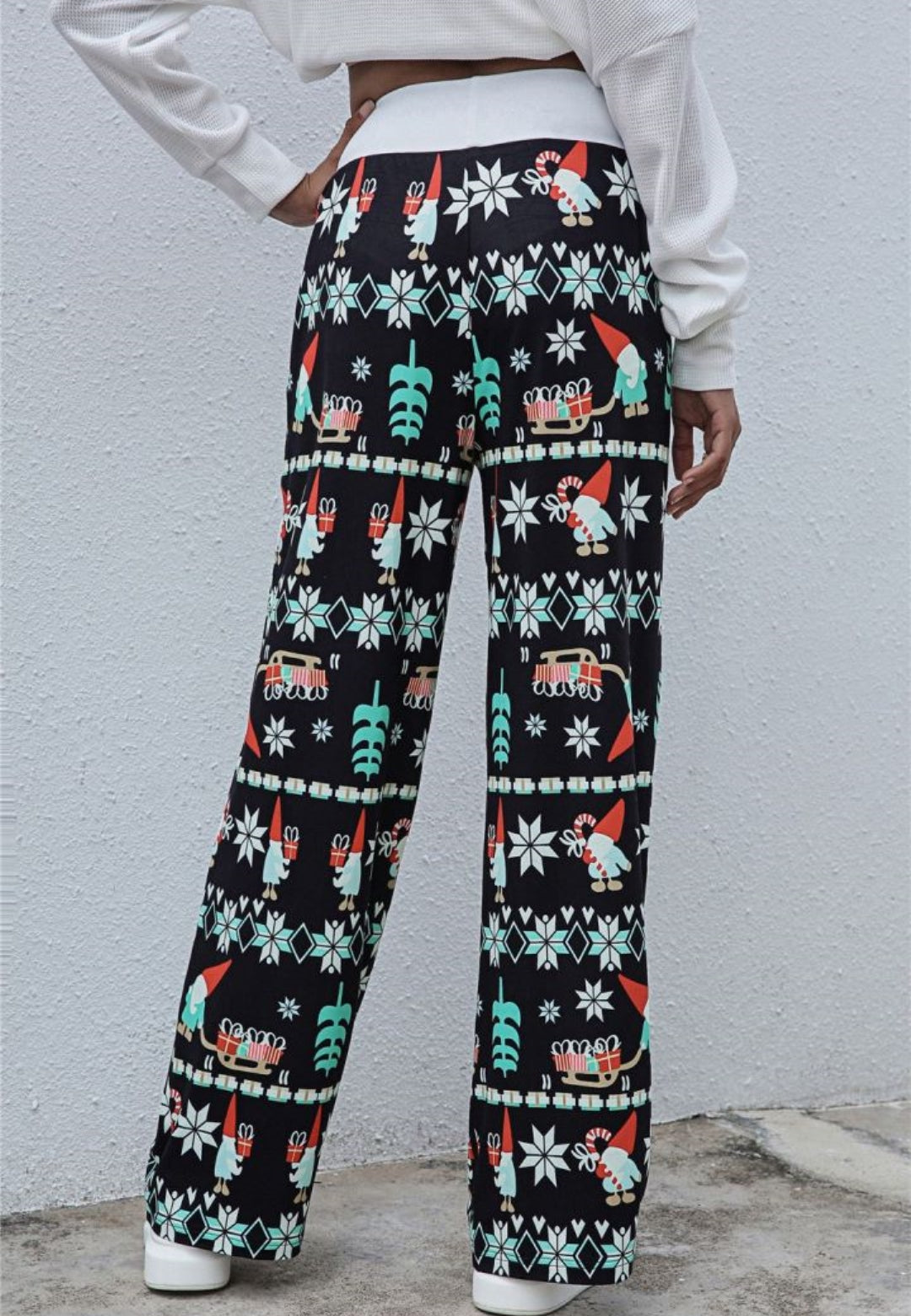 Pantalones de pijama con estampado navideño