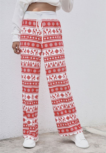 Pantalones de pijama con estampado navideño