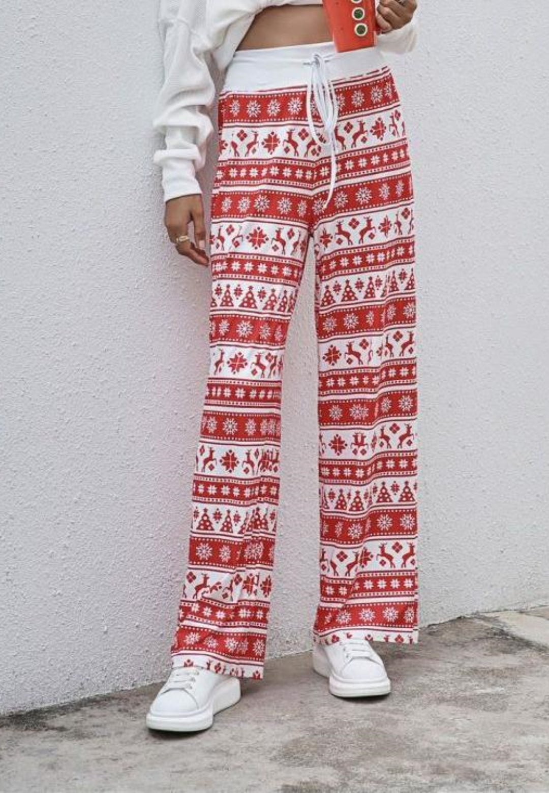 Pantalones de pijama con estampado navideño