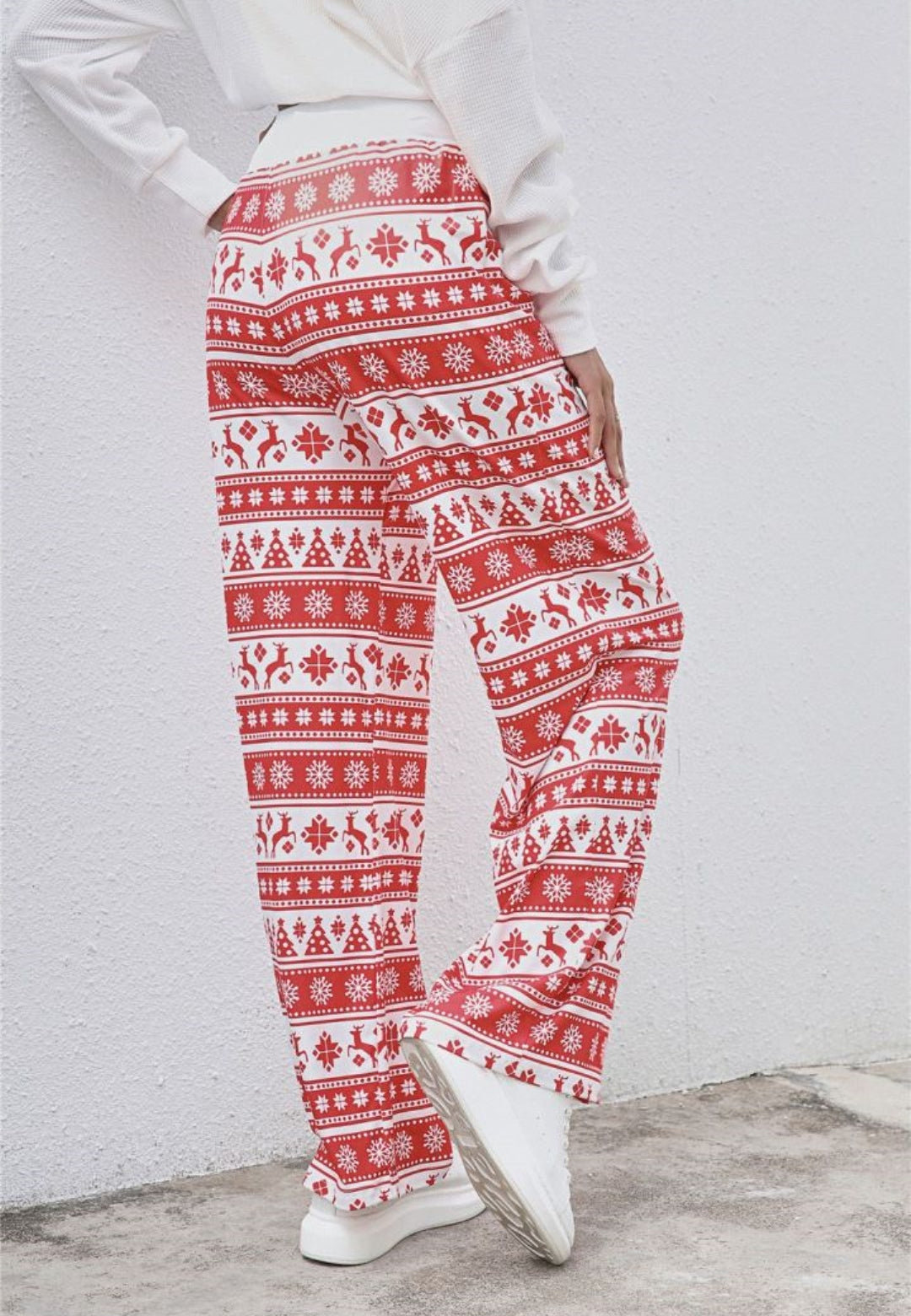 Pantalones de pijama con estampado navideño