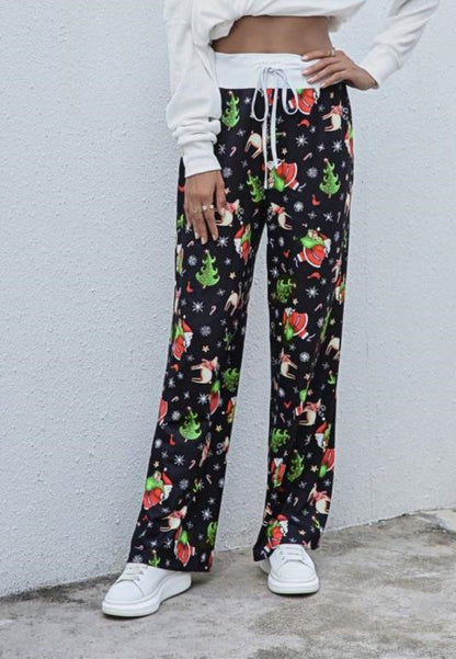Pantalones de pijama con estampado navideño