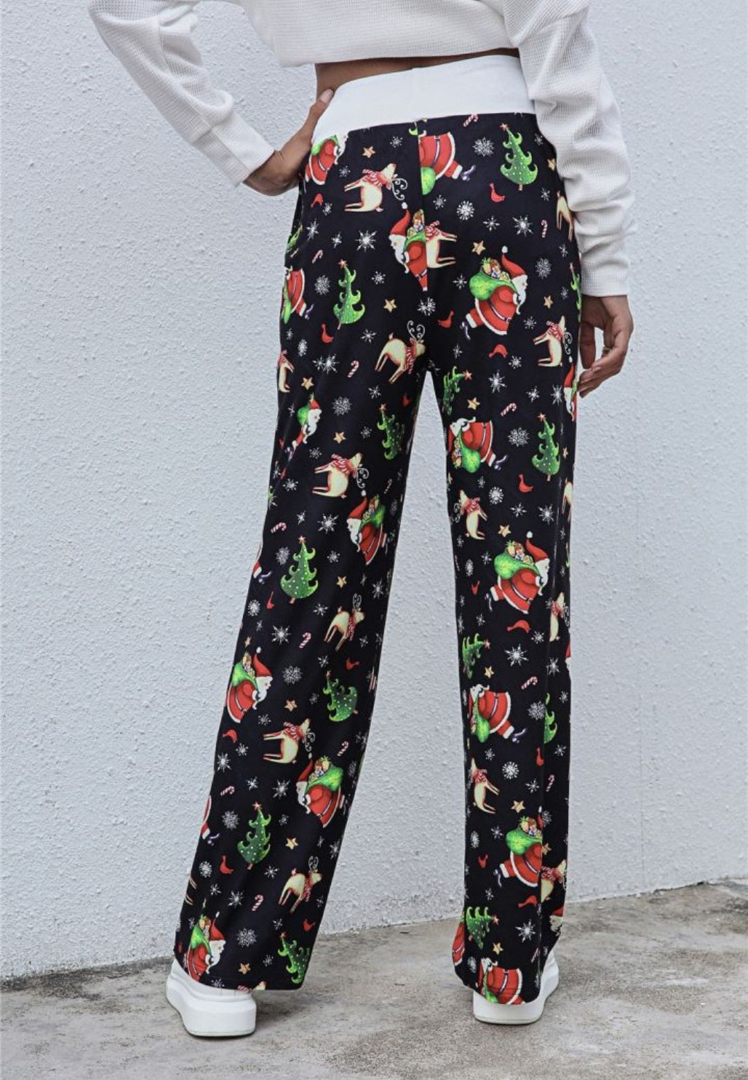 Pantalones de pijama con estampado navideño