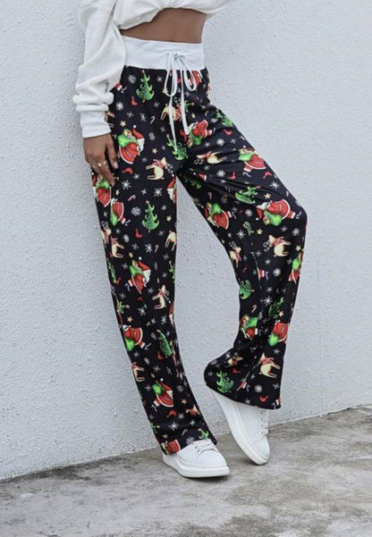 Pantalones de pijama con estampado navideño