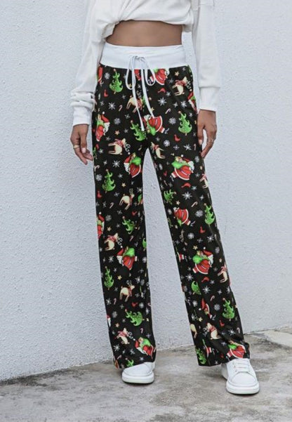 Pantalones de pijama con estampado navideño