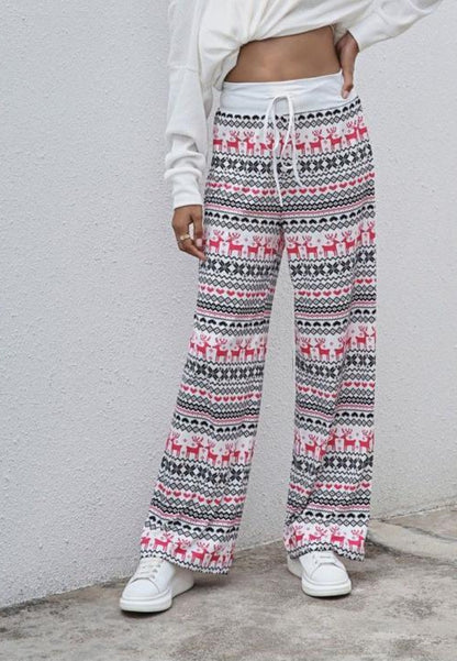 Pantalones de pijama con estampado navideño