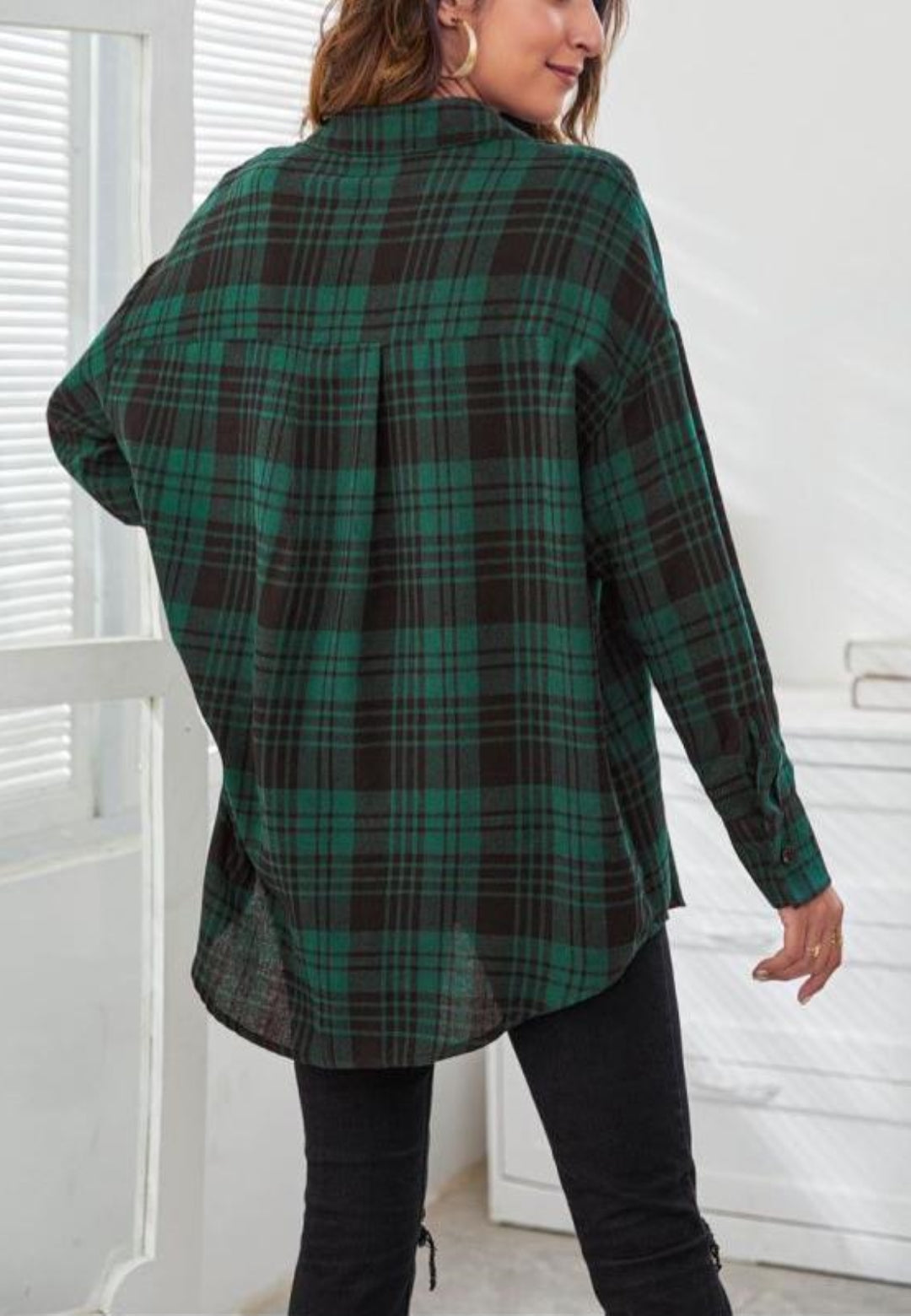 Classic Plaid Pattern Button Shirt