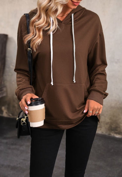 Contrast Drawstring Classic Hoodie