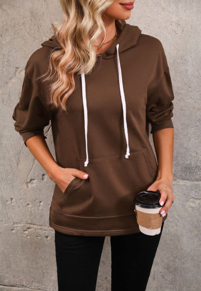 Contrast Drawstring Classic Hoodie