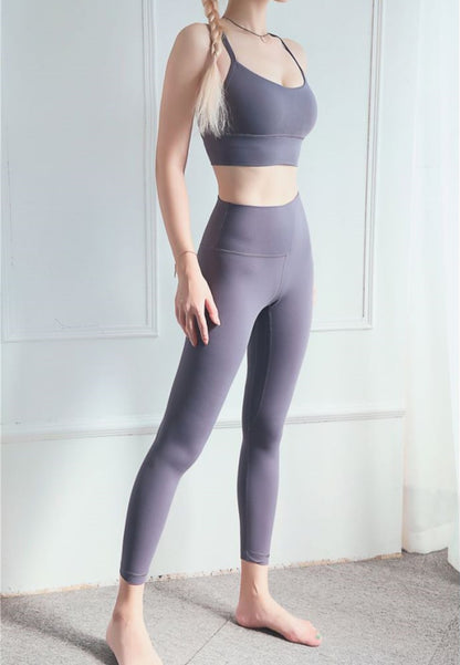 Solid Color Basic Activewear Set