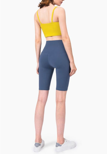 Pantalones cortos básicos de ciclista con cintura alta