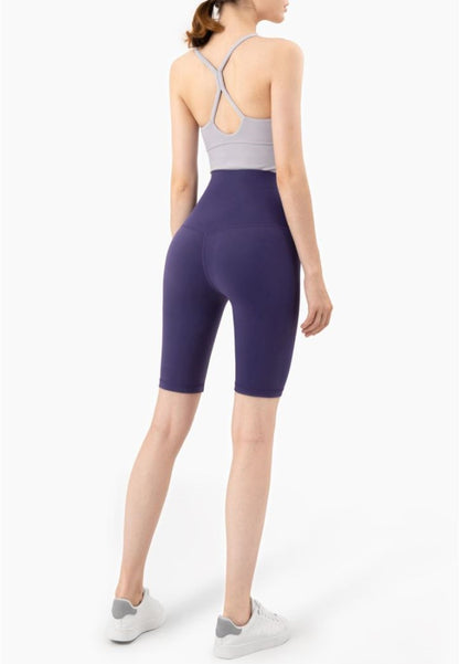 Pantalones cortos básicos de ciclista con cintura alta