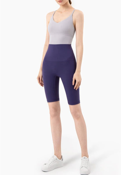 Pantalones cortos básicos de ciclista con cintura alta