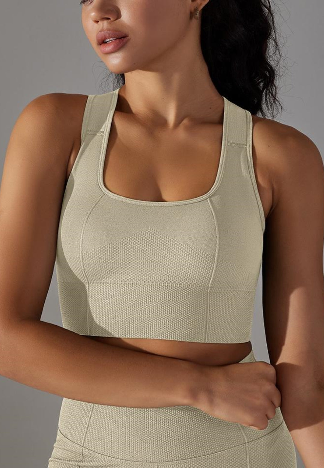 Textured Racerback Sports Bra