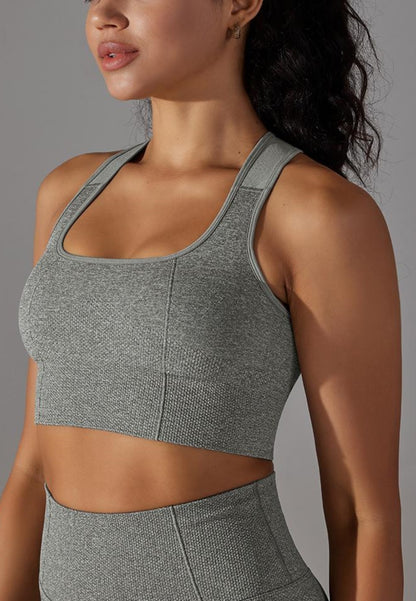 Textured Racerback Sports Bra